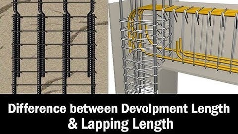 Difference between Development length and Lapping length