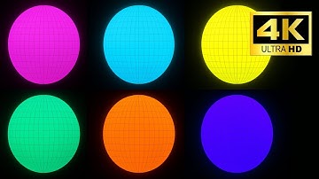 Futuristic Neon Sphere | Disco Ball Light | Sci-Fi Orb Loop Background 4K