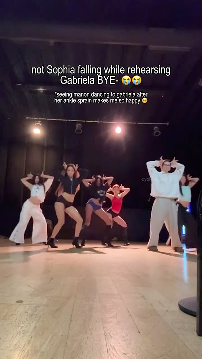 sophia falling while rehearsing gabriela BYE- 😭😭 #katseye