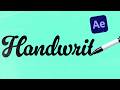 How to Create Handwriting Text Animation | After Effects Tutorial