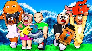 WE PLAY ESCAPE TSUNAMI, SLEEPOVER EXPERIENCE, YOU V.S HOMER, & GUESS MY ITEM