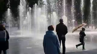 Новый фонтан в центральном парке Новосибирска