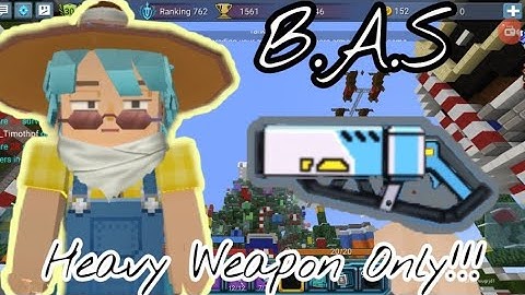 Blockman Go Build and Shoot Heavy Weapon Only Challenge! | xRafael BG