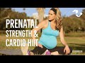 45 Minute Prenatal  Strength & Cardio HIIT Weights Workout for All Trimesters of Pregnancy.