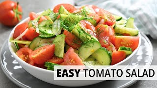 Easy TOMATO CUCUMBER SALAD in 5 Minutes | Olga in the Kitchen