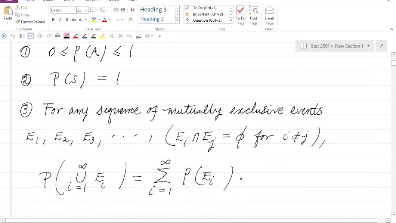 Ch3L20 Probability Axioms YouTube