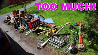 So many AMAZING scrap metal finds in the GARBAGE while TRASH PICKING!  We couldn't take it all!