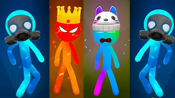 Stickman Party: 4 Player Games - Gameplay Walkthrough Part 51 - New Skins (iOS, Android)