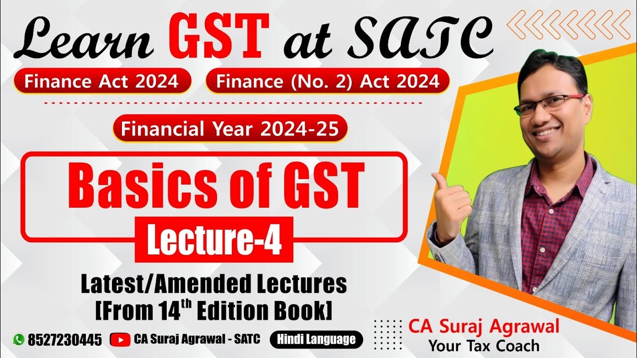 New Tax Batch | Lecture 4 | Basics of GST | GST IDT Demo | CA & CMA ...