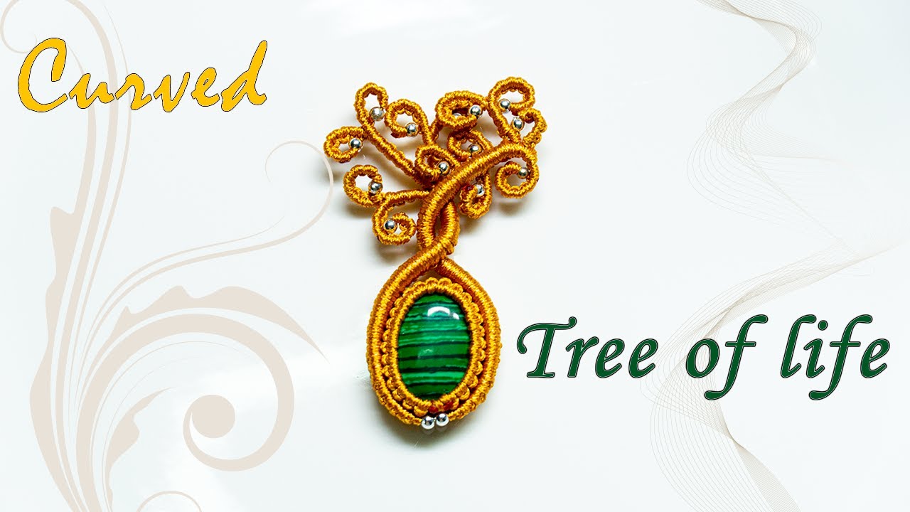 Macrame keychain tutorial - The simple curved tree of life