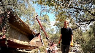 CRAZY ANGLE RECOVERY! Rotator And Winch Box Get It Back Upright