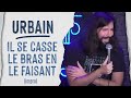 Il sest cass le bras en le faisant oui a  urbain