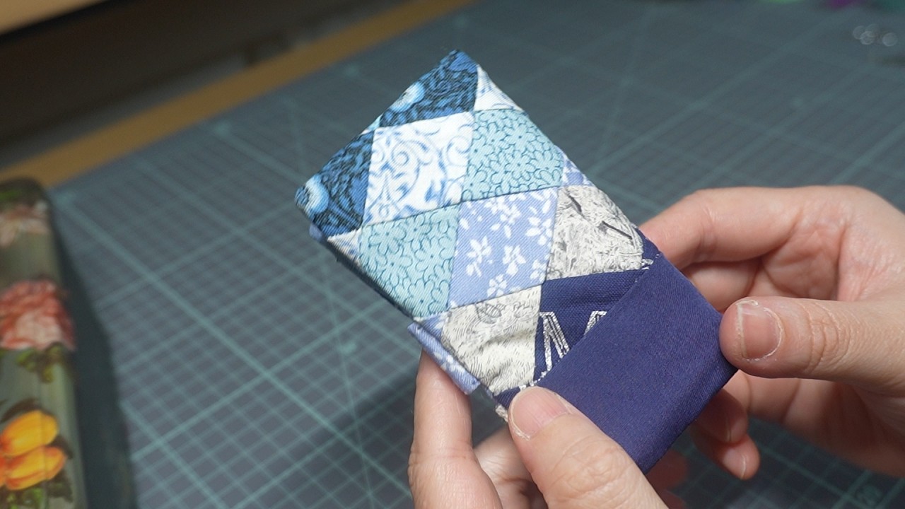 visual diary #12 | パッチワークの針用ケース | Patchwork needle