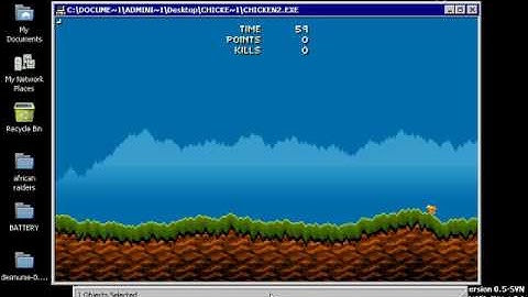 Chicken 2 running in the ReactOS NTVDM