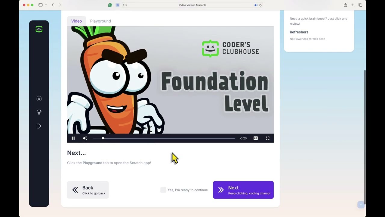 Learning Portal at Coder's Clubhouse