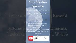 Super Blue Moon Affirmation
