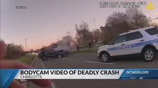 Newly released bodycam of deadly Charlotte wrong-way crash