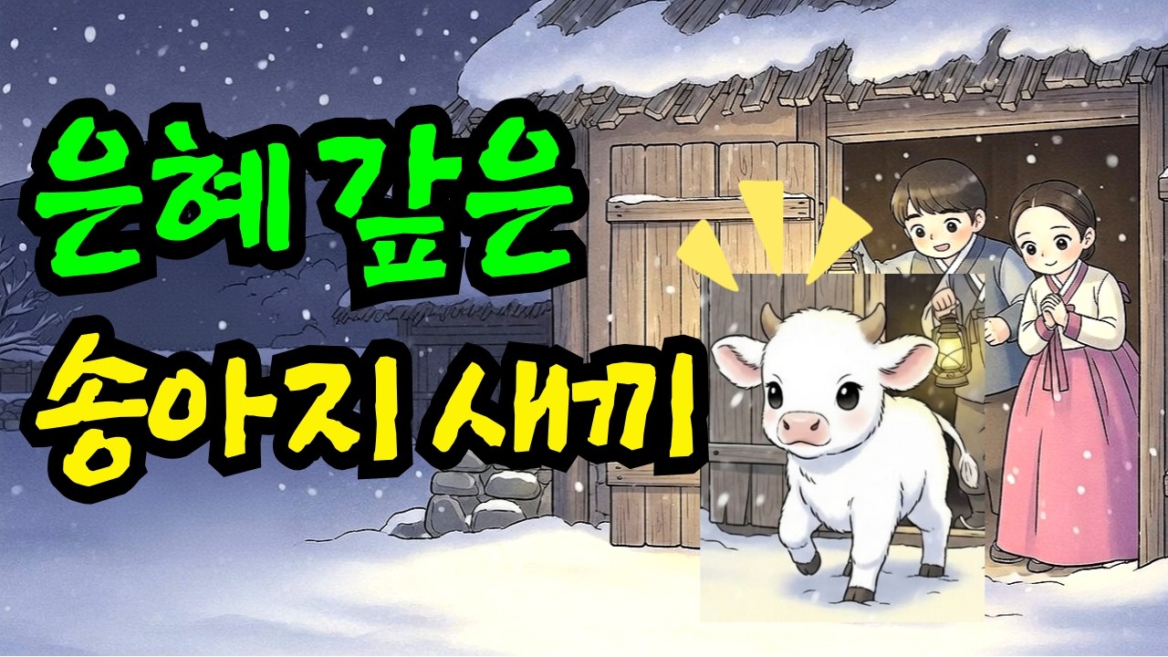 [옛날이야기] 은혜 값은 흰 송아지 ... 황금 똥을 싸는 송아지가 들어왔다!  | 야담, 민담, 전설, 설화 ,옛날이야기