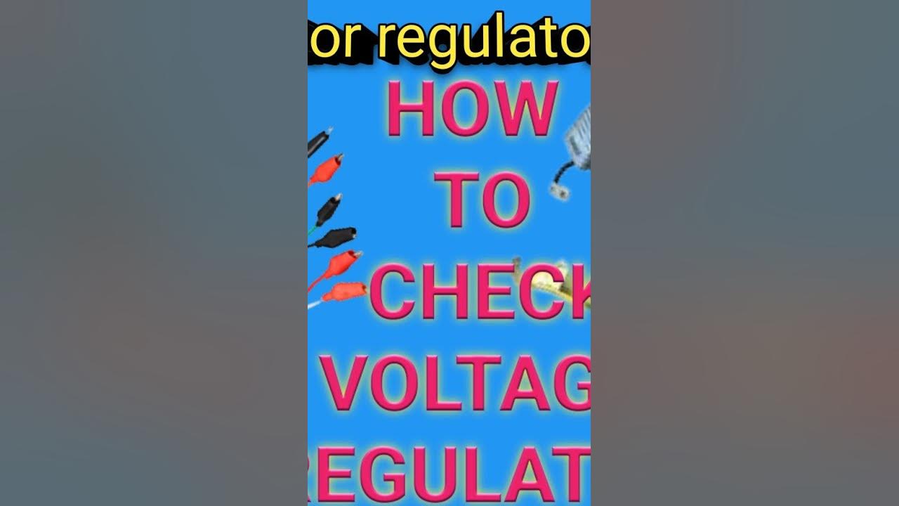 SR 40 voltage regulator test.Alternator regulator test to regulator