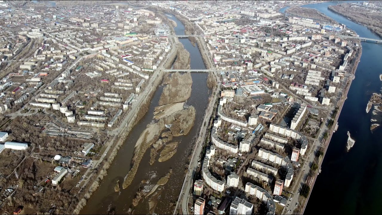 Весеннее слияние р.Ульбы и р.Иртыш. Усть-Каменогорск 7.04.2022