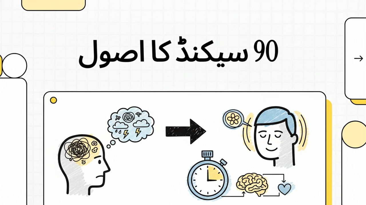 جذبات پر قابو پانے کا 90 سیکنڈ کا اصول: پریشانی کو فوری طور پر کیسے روکیں