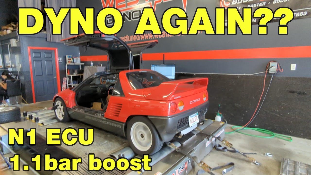 Autozam AZ-1 Dyno Run - Monstersport N1 ECU + 1.1bar boost +