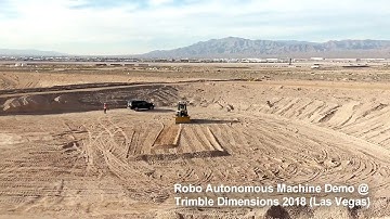 Robo Autonomous Machine demo at Trimble Dimensions 2018 (Las Vegas)