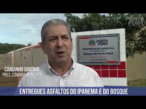 TV WEB Pontaporainforma: Prefeito e vereadores efetuaram entrega de asfalto