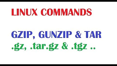 Linux Tutorial For Beginners - gzip, gunzip, tar commands