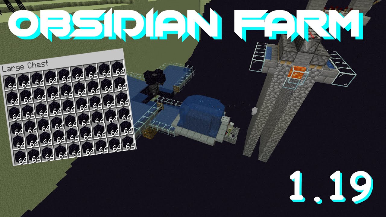 Minecraft Automatic Obsidian Farm | Java 1.19 - YouTube