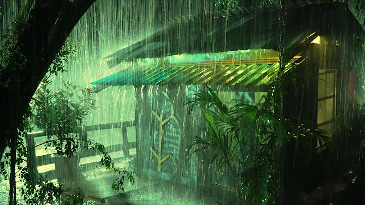 🎧[Try Listening For 3 Minutes] To Sleep Instantly | Heavy Rain On Tent Roof & Massive Thunder Sounds