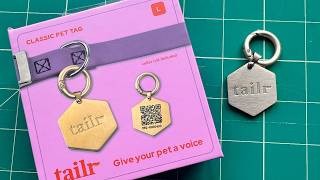 Tailr Hanging QR Code Pet ID Gold Dog Tag Review