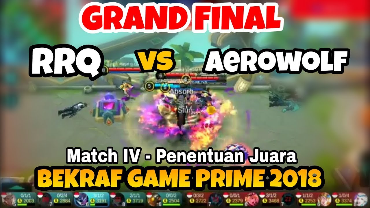 GRANDFINAL RRQ VS AEROWOLF Match 4 - Bekraf Game Prime 2018