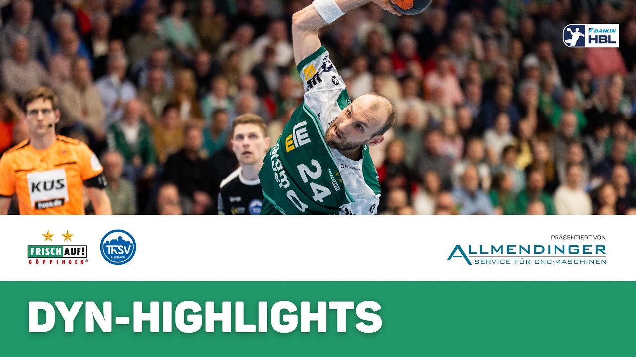 Highlights FRISCH AUF! Göppingen - ThSV Eisenach 26:23. Präsentiert von Allmendinger.