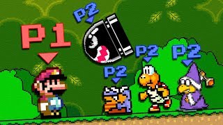 Player 2 controls the enemies in Super Mario World