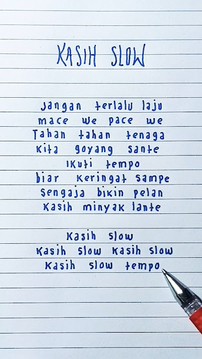 Kasih Slow (feat. Rap X) · Nonna 3in1 · Rap X · Lyrics