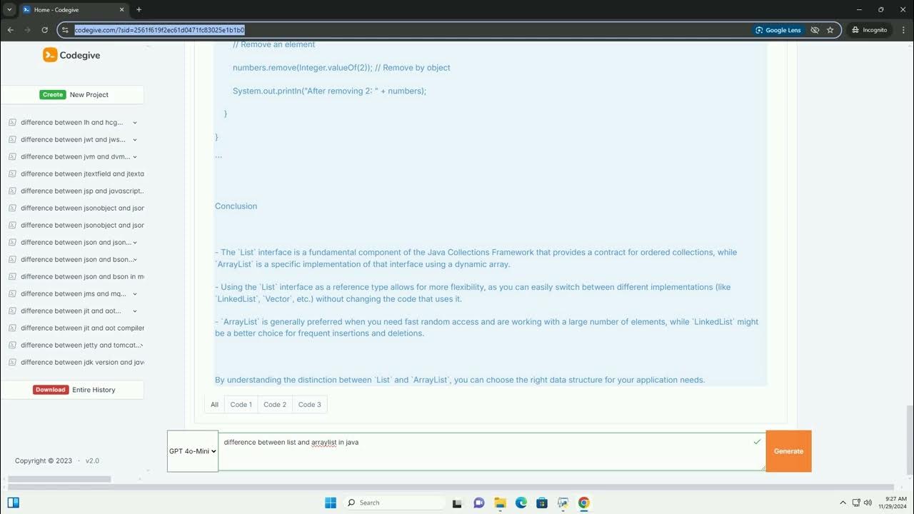 difference between list and arraylist in java - YouTube