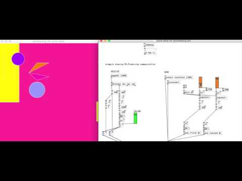 video of processing and pure data