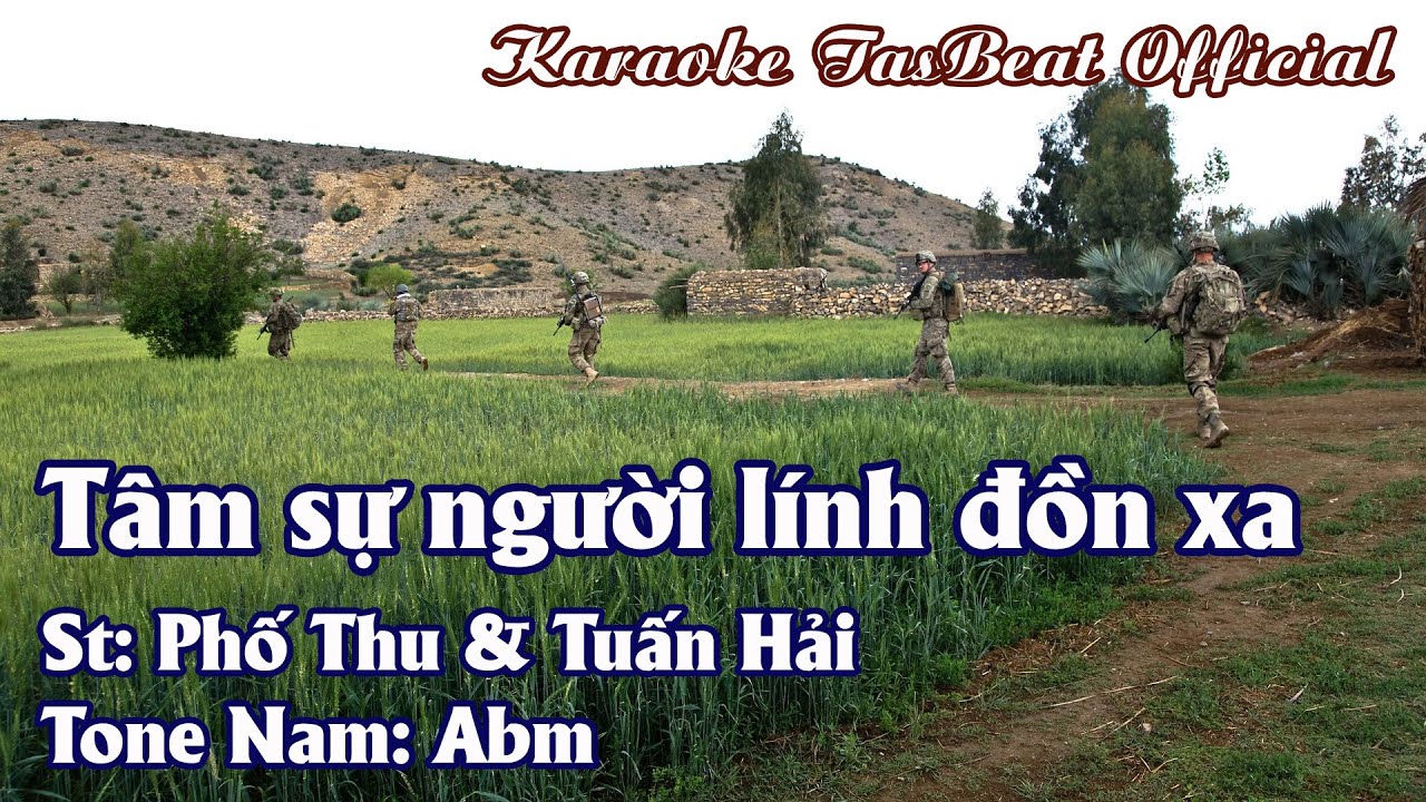 Karaoke Tâm Sự Người Lính Đồn Xa Tone Nam | TAS BEAT
