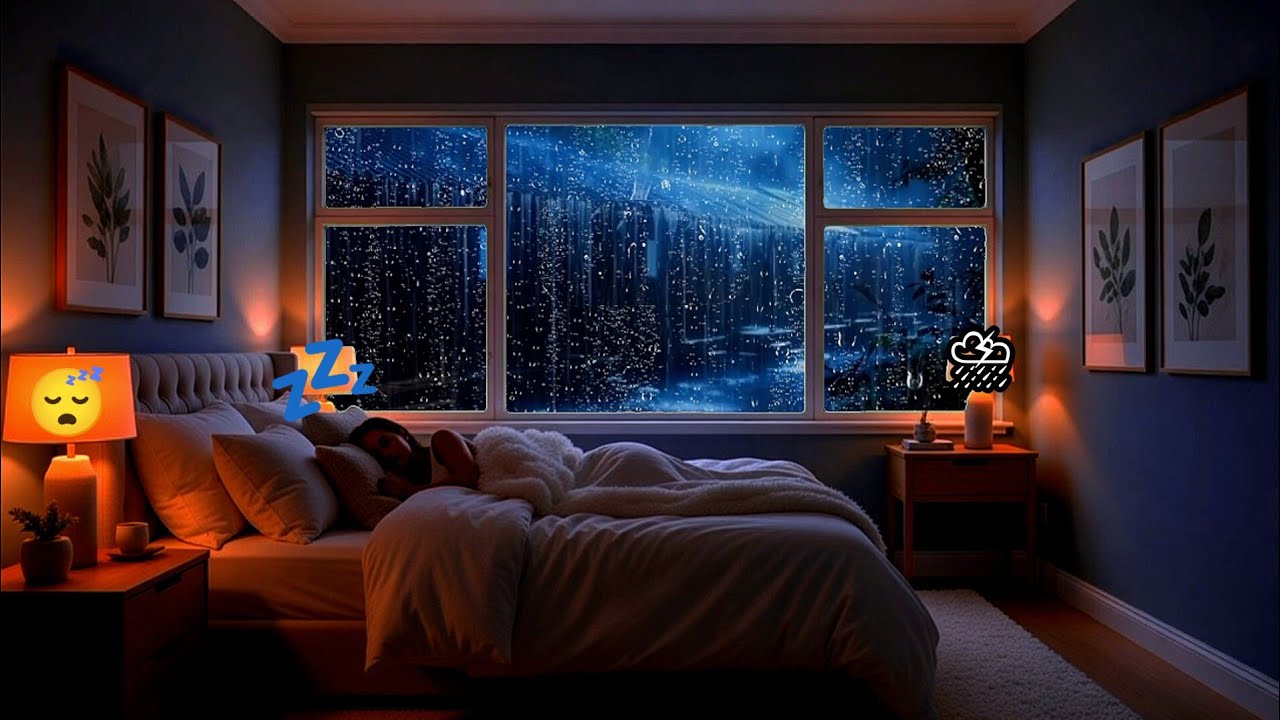 Rain Sounds for Sleeping | Fall Asleep in 3 minutes | Bedroom Rain Sounds 