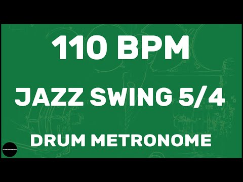Jazz Swing 5/4 | Drum Metronome Loop | 110 BPM