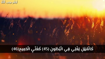 { خُذُوهُ فَاعْتِلُوهُ إِلَىٰ سَوَاءِ الْجَحِيمِ } تلاوة نادرة  جداً