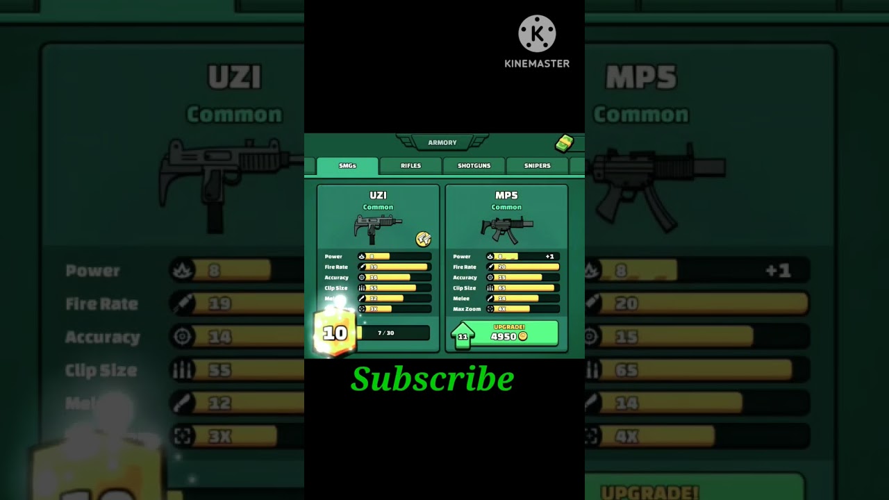 Upgrading UZI GUN to level 10 mini militia|| 