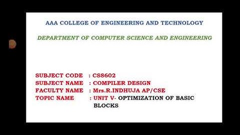 #Optimisation_of_Basic_Blocks | Optimisation of Basic Blocks | Code Optimisation | Compiler Design |