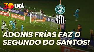 É O SEGUNDO DO SANTOS! ADONIS FRÍAS SOBE MAIS QUE TODO MUNDO E PEIXE AMPLIA PLACAR NO COUTO PEREIRA