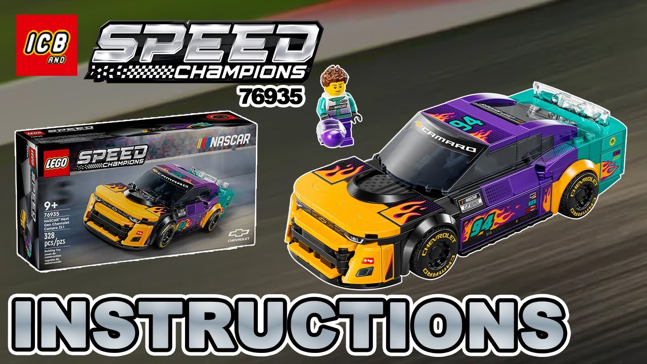 LEGO Instructions | Speed Champions NASCAR Next Gen Chevrolet Camaro ZL1 76935 4K Build Instructions