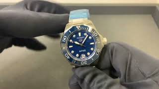 36mm Tag Heuer Aquaracer - Blue Dial w/ Diamonds