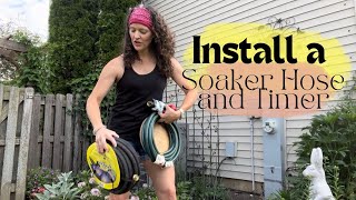 Installing a Dramm Soaker Hose and Timer | Here She Grows