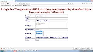 43 Advanced Java Servlet Tutorial |Java Web application on HTML to servlet communication