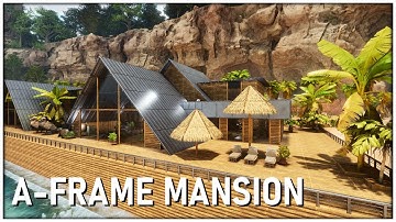 Ark Survival Ascended: Large A-Frame Beach House/Mansion Base Build